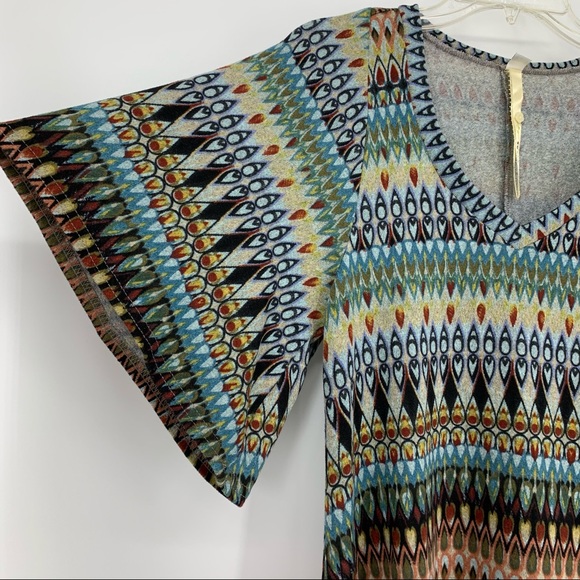 Uncle Frank Retro Print Asymmetrical Dress Size XS - Picture 3 of 12